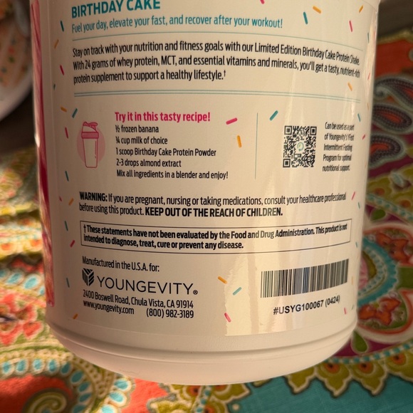 Youngevity Limited Edition Birthday Cake Protein Shake - Picture 3 of 9